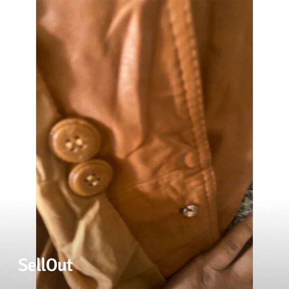 Vintage Montgomery Ward Women's Leather Jacket Brown Size 8 - Picture 6 of 9